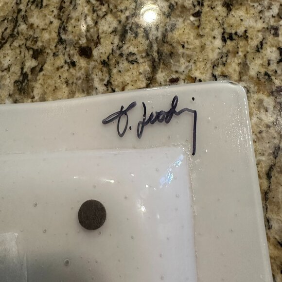 Aaron Thomas Collection UT Longhorn Dish – Signed Fused Glass Art - Picture 3 of 3